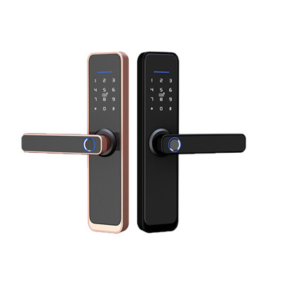 One grip open interior room wooden door fingerprint lock home password smart door lock anti-theft electronic lock