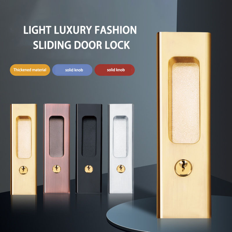 zinc alloy hidden Handle sliding Gate Mortise hook lock for sliding glass wooden door  lock