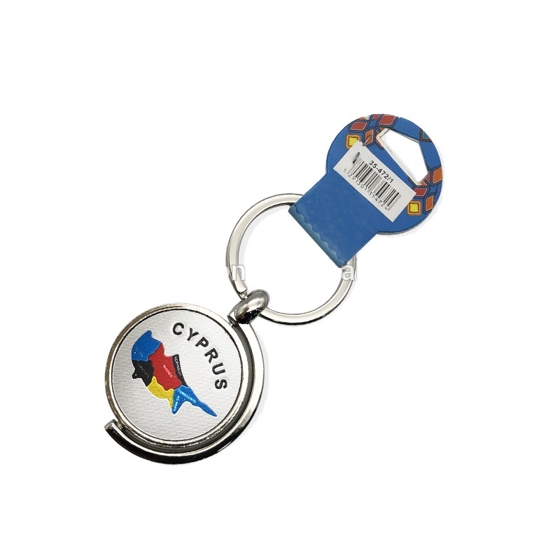 Business Logo Customization Souvenir Keyrings Wholesale Metal Keychains Custom Spinning Keychain