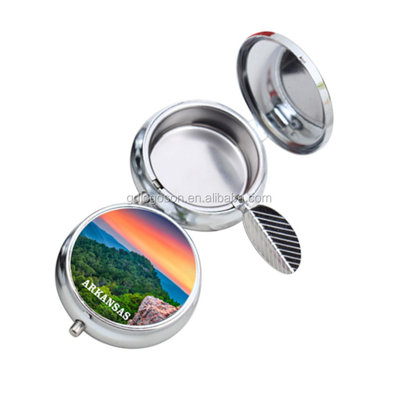 High Quality Stainless Steel Alaska Souvenirs Portable Mini Pocket Alaska Ashtray