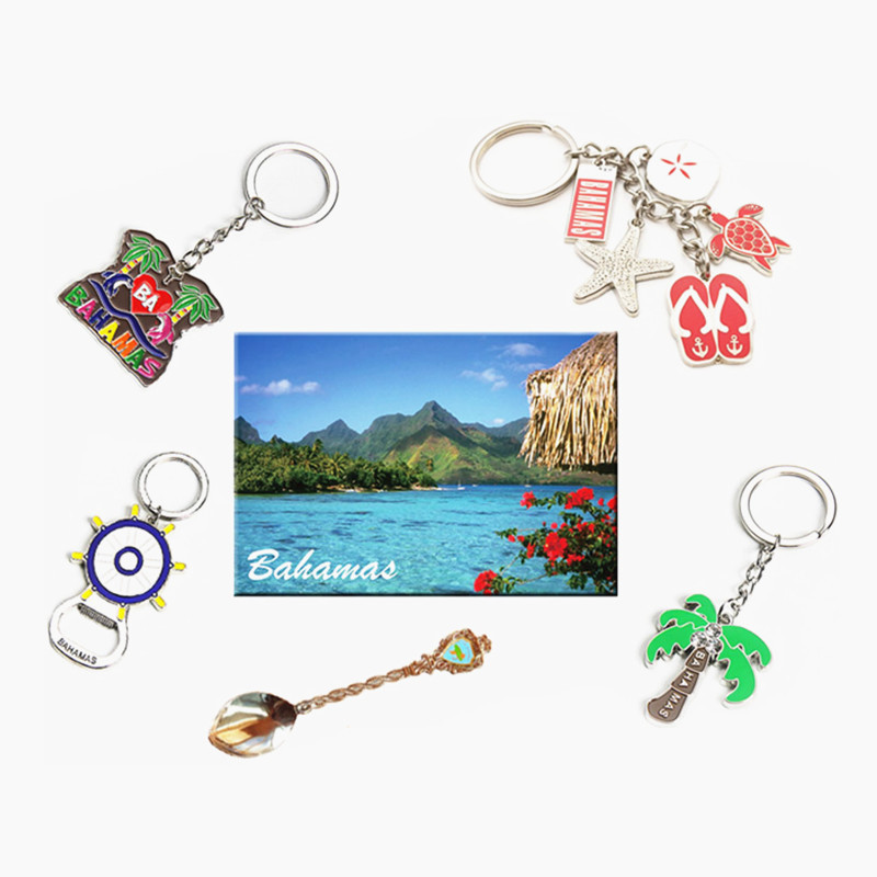 Bahamas Travel Souvenir Fridge Magnet Keychain Bahamian Lizard Custom Bahamas Rubber Magnet Bahamas Souvenirs