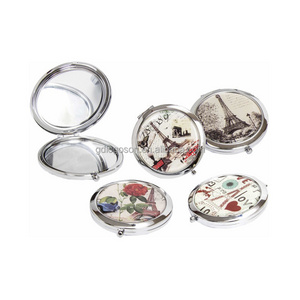 Factory Custom Compact Printed London Souvenir Mirror Cosmetic Compact Mirrors Wholesale