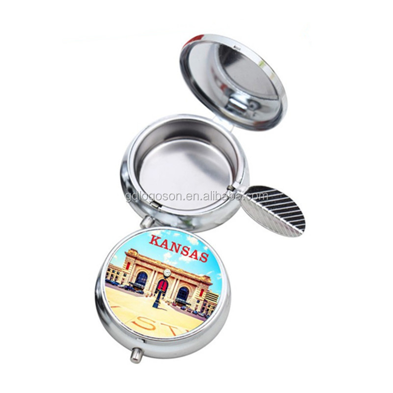 High Quality Stainless Steel Alaska Souvenirs Portable Mini Pocket Alaska Ashtray