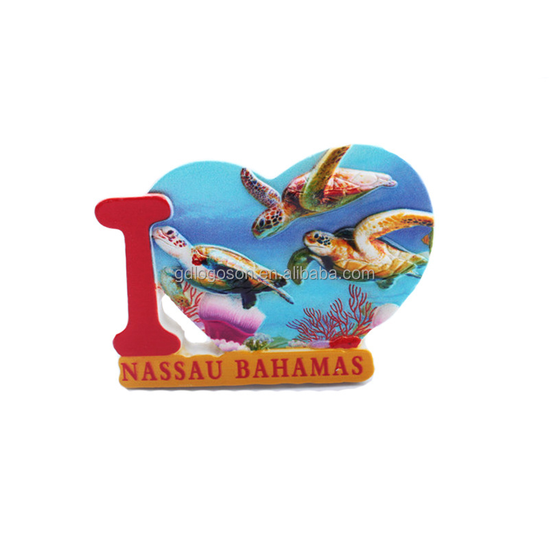 Factory Caribbean ParadiseIsland Custom 3D Fridge Magnet Bahamas Souvenirs Customized Resin Refrigerator Magnets