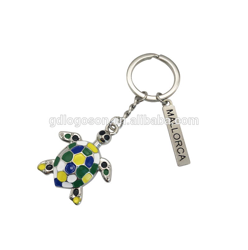 Bling Metal Artificial Ocean Animal Starfish Keychain Favors Bulk Custom Fish Sea Turtle Nautical Keychain Keyring