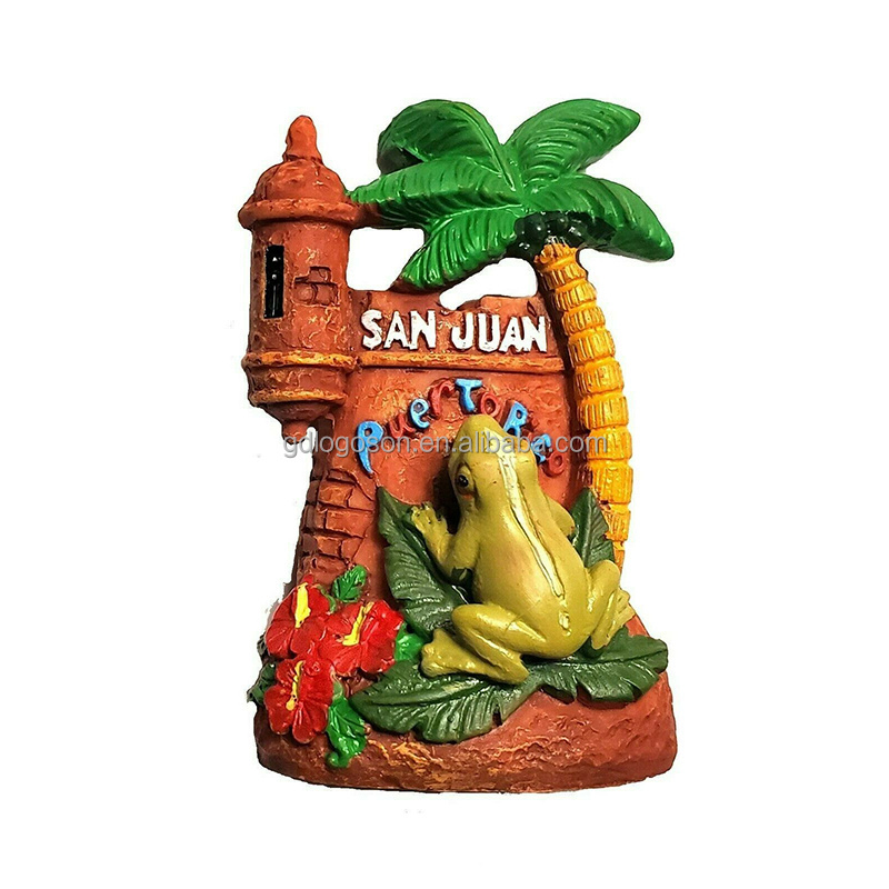 Wholesale Caribbean Custom San Juan Puerto Rico Souvenir Refrigerator Magnet Customized 3D Resin Fridge Magnets