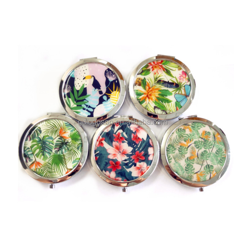 Factory Custom Compact Printed London Souvenir Mirror Cosmetic Compact Mirrors Wholesale