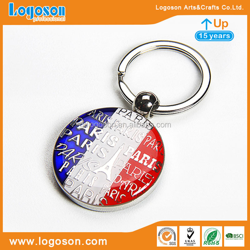 CUSTOM Manufacter/3d Paris Eiffel Tower/Bottle Opener Keyring/Double Sided Souvenir Keychains Paris Key Chain