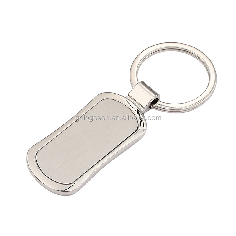 Factory Custom Keychains in Bulk Free Sample Own Promotional Logo Rectangle Cheap Round Blank Metal Keychain