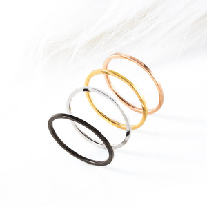 Craft Wolf Explosion models simple and very thin fashion wild couples ring female models smooth titanium steel section ring