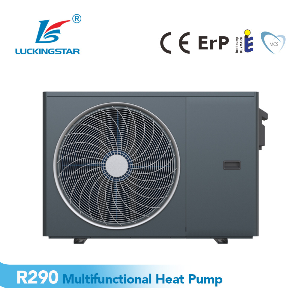 Luckingstar R290 multifunctional air source Heat Pump for villa air heating & cooling / DHW/ floor heating wrmepumpe