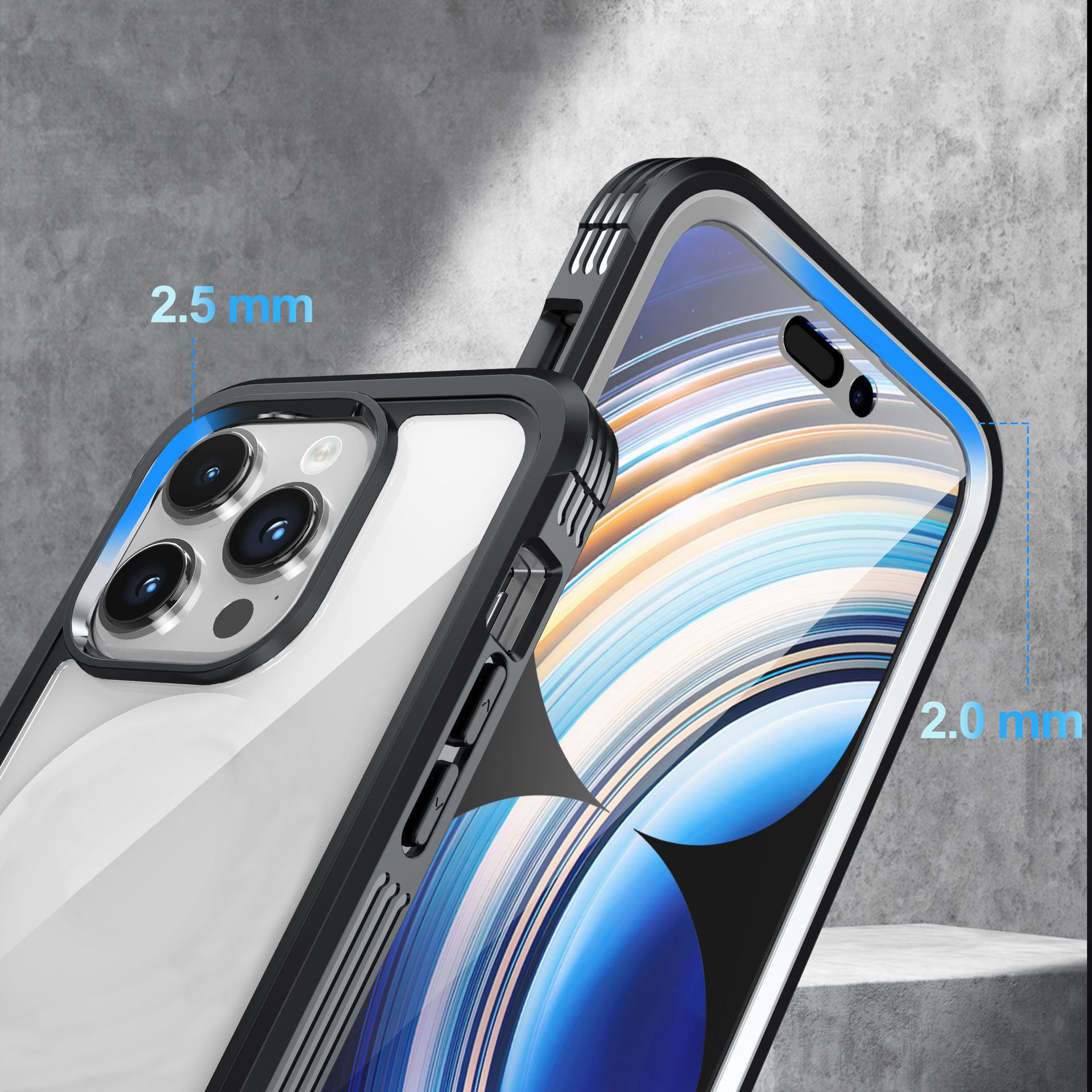 For iPhone 15 Pro Max Phone Case For Apple 15 Plus 360 Degree Three Defense Case Transparent Magnetic All Inclusive Case