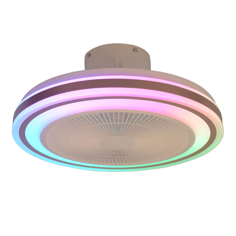 Colorful Dazzling Bluetooth Music RGB Voice App Control Modern Led Ceiling Fan With Light Ceiling Lights Smart Home Lights