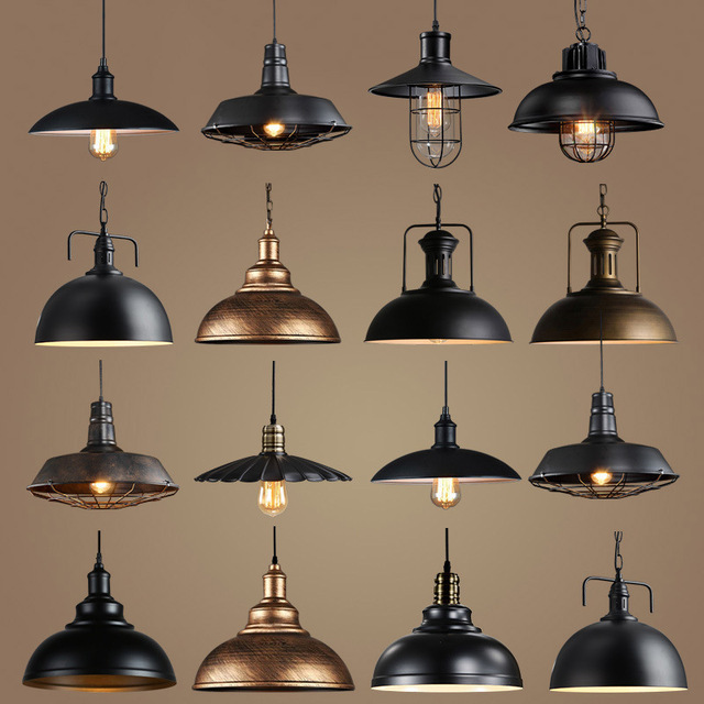 Industrial Iron Nordic Hanging Lighting Kitchen Island Living Room Bedroom Ceiling Chandelier Black Modern Led Pendant Light