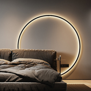 Nordic Industrial Minimalist Decoration Wall Lights Lighting Sconce Strip Round Interior Bedroom Modern Indoor Led Wall Lamp