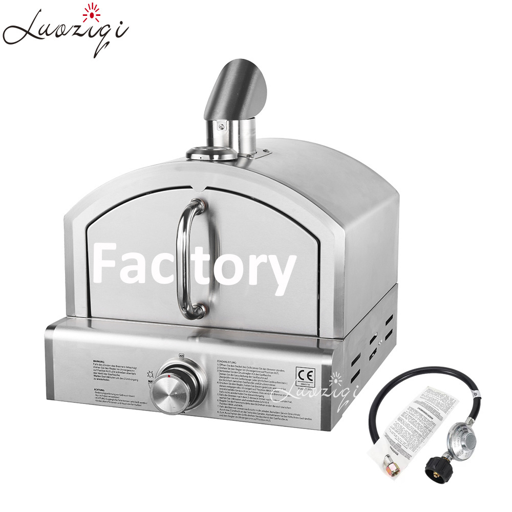 Practical Use BBQ Pizza Oven Easily Cleaned Stainless Steel Outdoor Kitchen  Moving Portable Gas Barbecue Grill For Outdoor