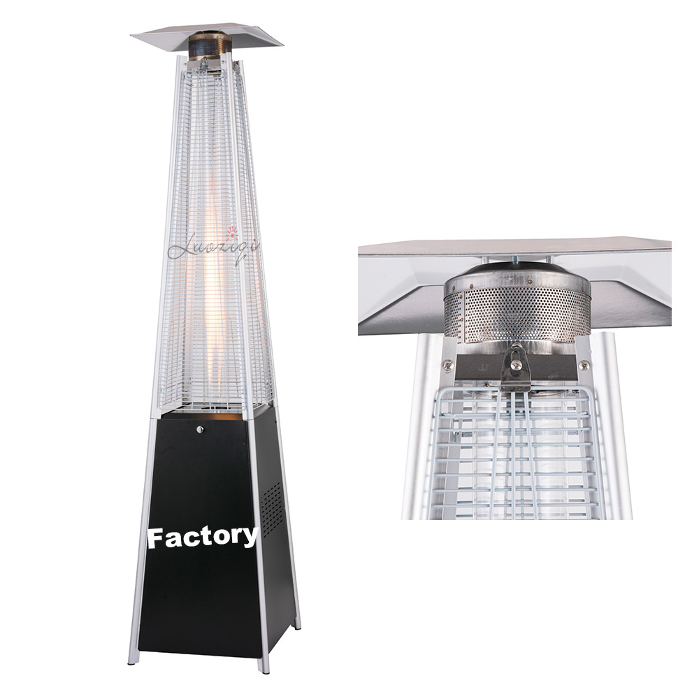 Energy conservation patio gas heater mobile regulator stainless steel glass tube courtyard grassplot gas heater