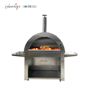 Practical Use BBQ Pizza Oven Easily Cleaned Stainless Steel Outdoor Kitchen  Moving Portable Gas Barbecue Grill For Outdoor