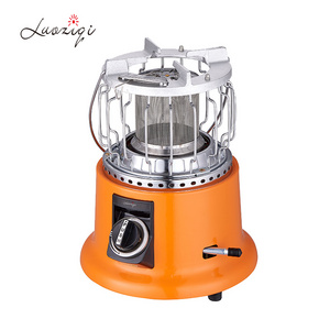 2024 popular easy to use stainless steel head small gas heater and cooker for outdoor camping fishing