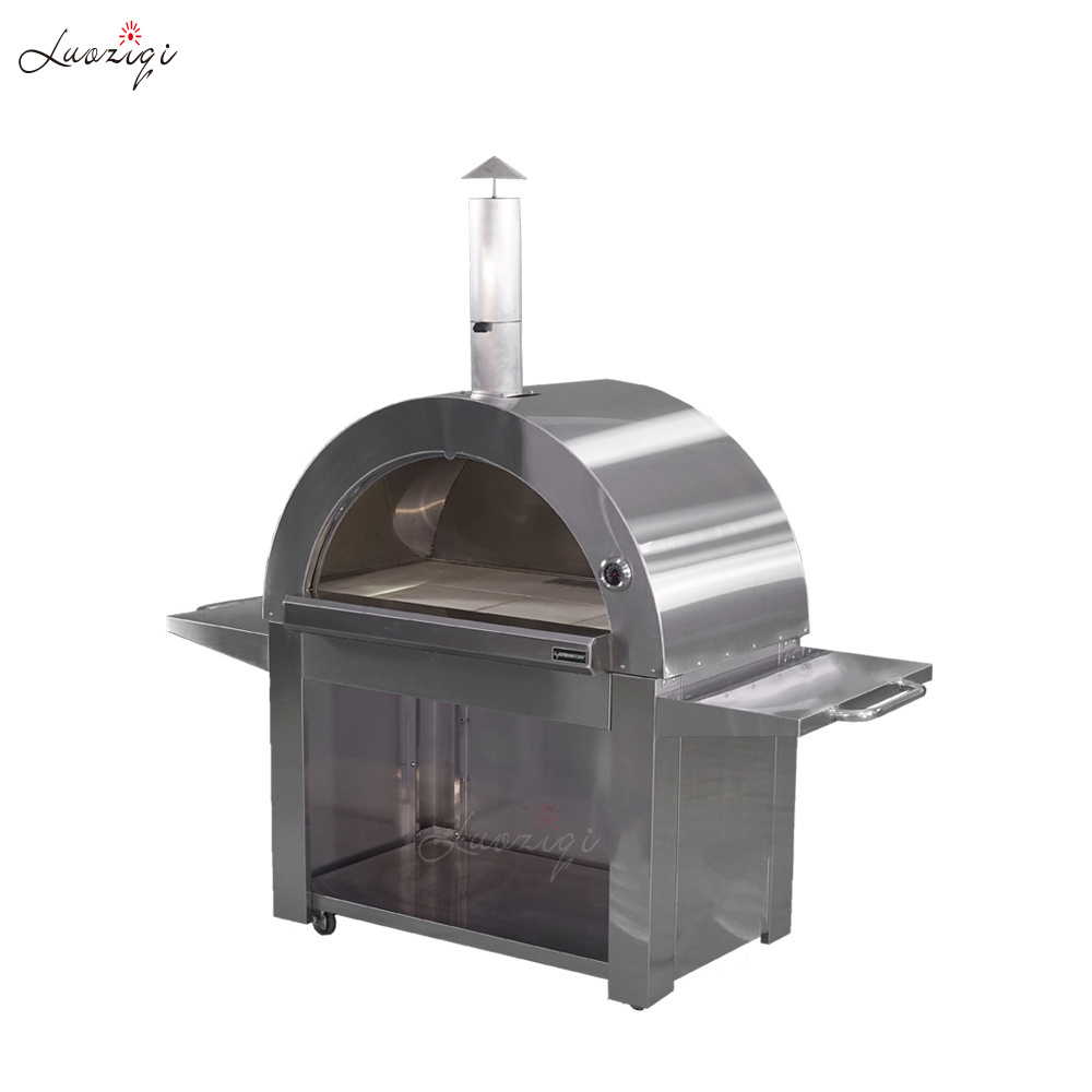 Practical Use BBQ Pizza Oven Easily Cleaned Stainless Steel Outdoor Kitchen  Moving Portable Gas Barbecue Grill For Outdoor