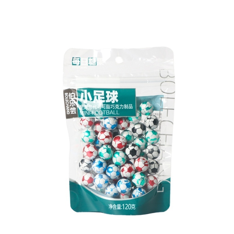 Wholesale High Quality Custom 120g Mini Ball Shaped Sweet Round Chocolate Cheap Basketball Football Chocolate