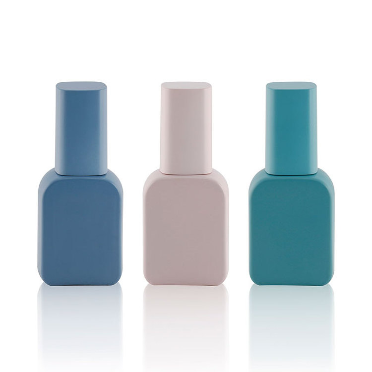 Wholesale square empty nail polish glass bottle with brush luxury matte bulk gel uv nail polish bottle supplier