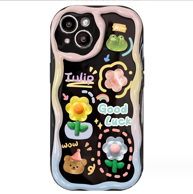 Suitable for Apple 14promax phone case for iPhone13 fall-proof 11/12 frog doll chain xs/xr cute