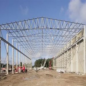 Prefab Steel Structure Warehouse 3D/Tekla Design Car Showroom Garage Shed Metal Construction Church Building