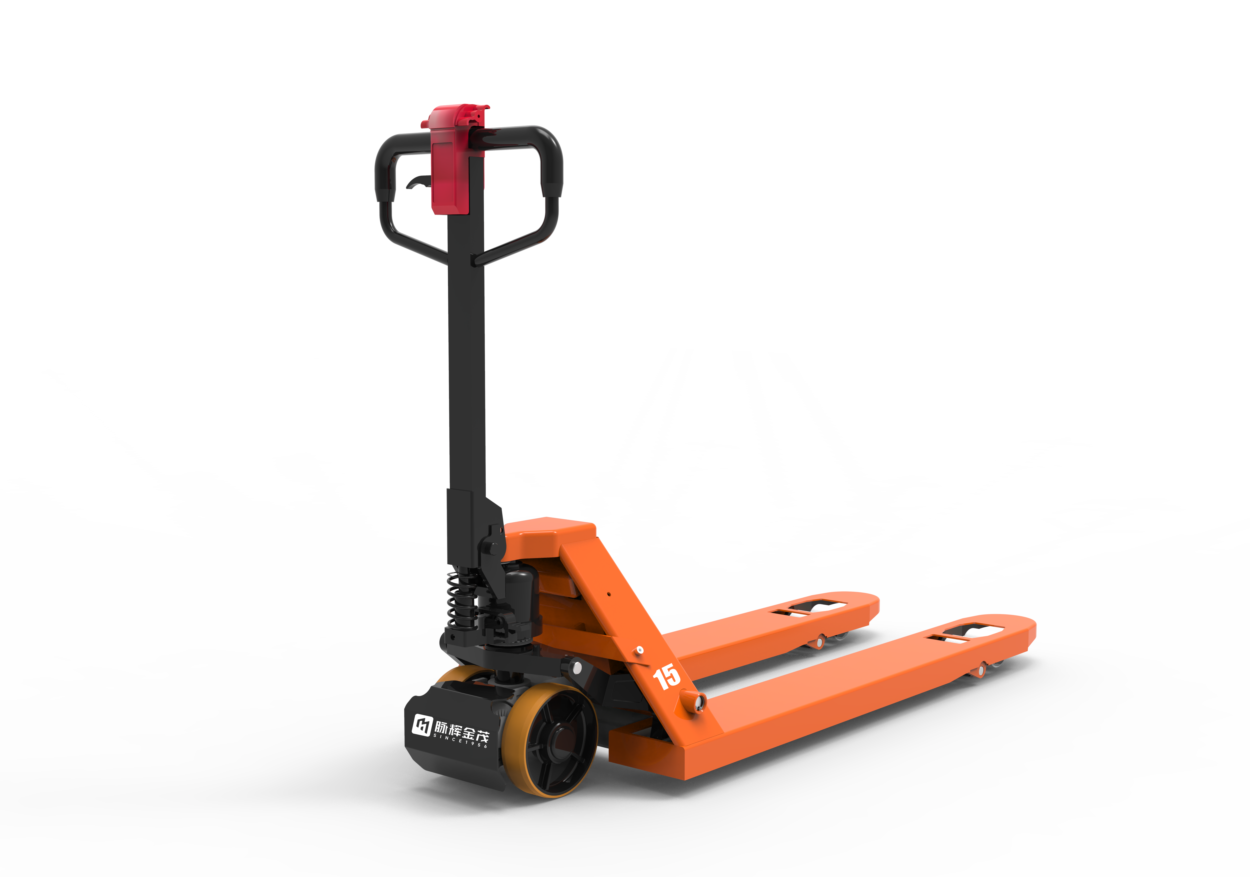 CBY.SE1.5T 685/550mm semi-electric pallet truck with motor driving wheel truck power pallet jack