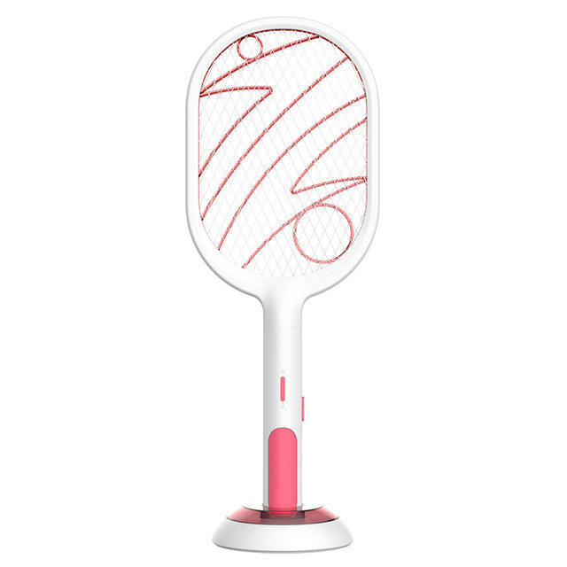 Meisit Fly Swatter 2 1 Indoor Outdoor Electric Mosquito Swatter 3000V Grid USB Rechargeable Bug Zapper Racket Solid Animal