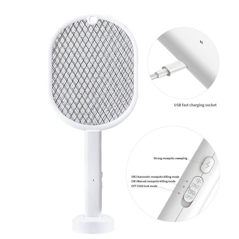 ABS Electric Mosquito Swatter Effective Indoor/Outdoor Fly & Bee Zapper on Bed Bugs Ants Bats Animals