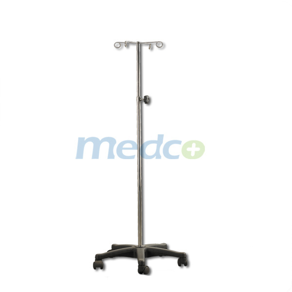 Stainless steel Hospital IV pole mayo stand