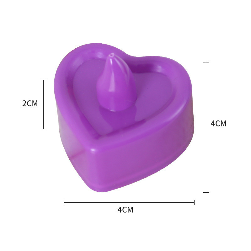 Valentine's Day Heart Shape LED Tealight Candles Romantic Love LED Candles Candles with Battery