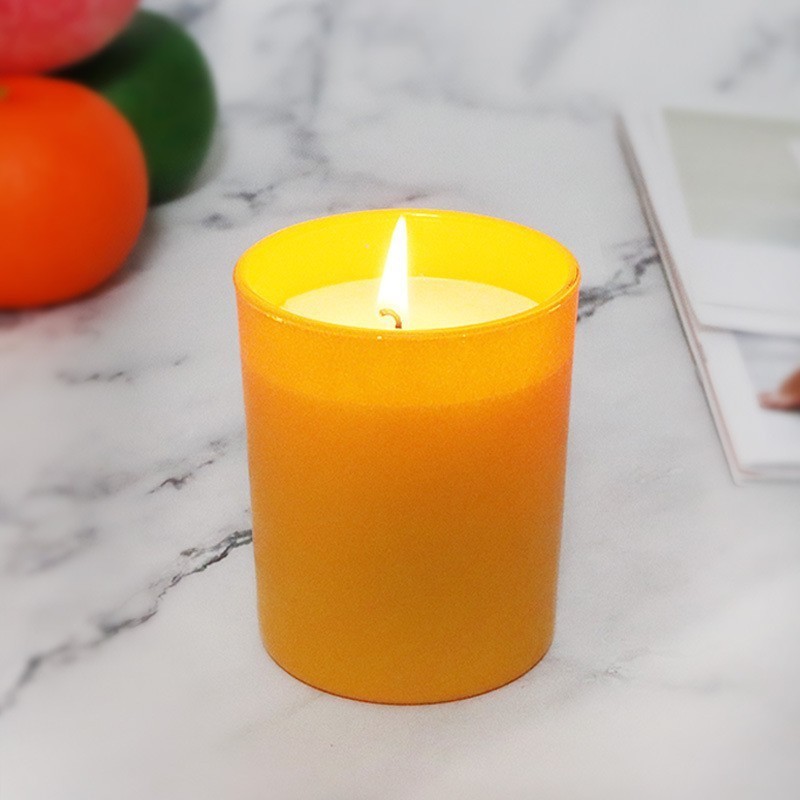 MBR Natural Christmas Widely Used Multi Color Soy Wax Glass Jar Scented Candle with folding box