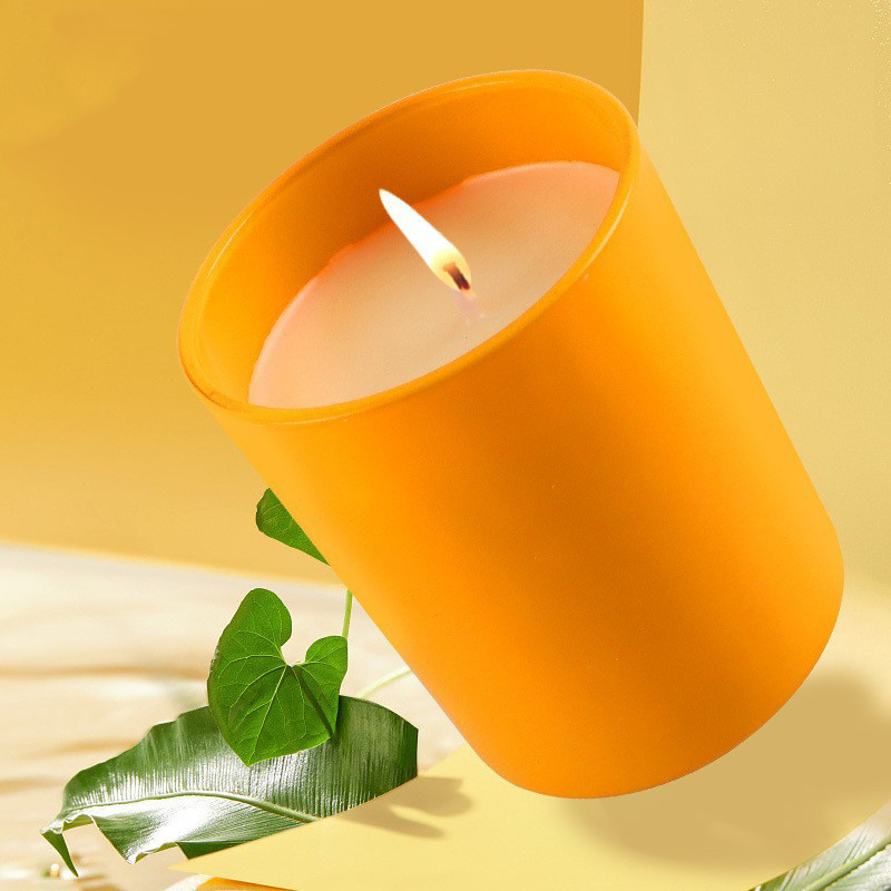 MBR Natural Christmas Widely Used Multi Color Soy Wax Glass Jar Scented Candle with folding box