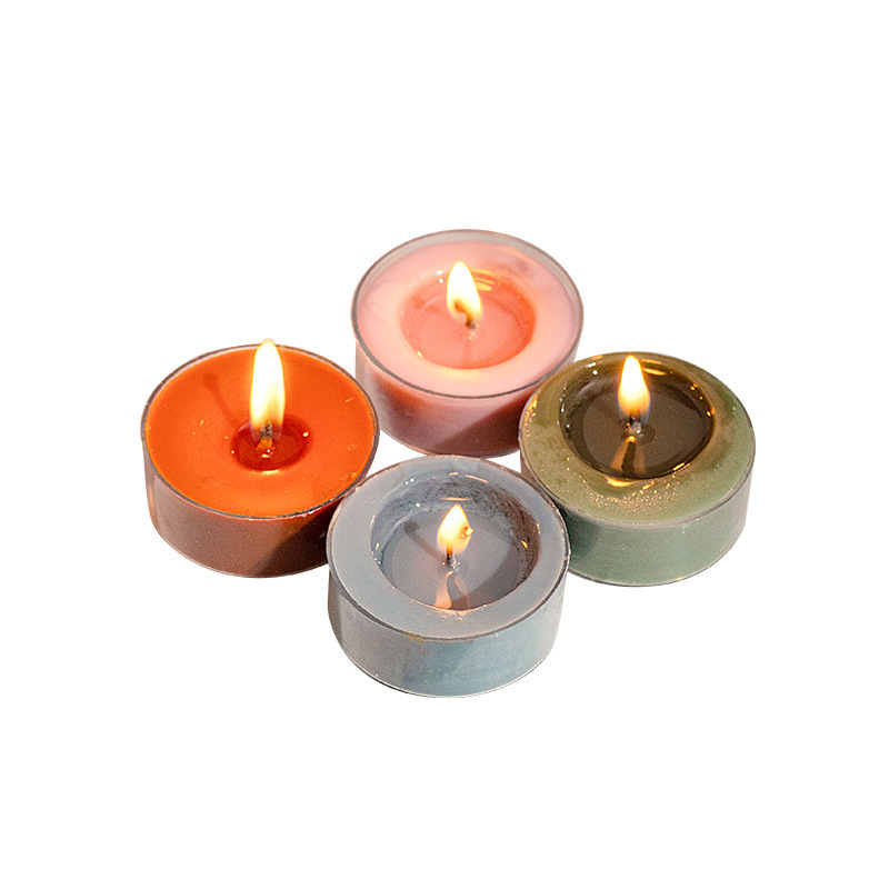 AROMA HOME Manufacturer Wholesale Stock 3 hours 15g Green Pink Orange Blue Long Lasting Scented Candles Tealight Soy Wax Candle