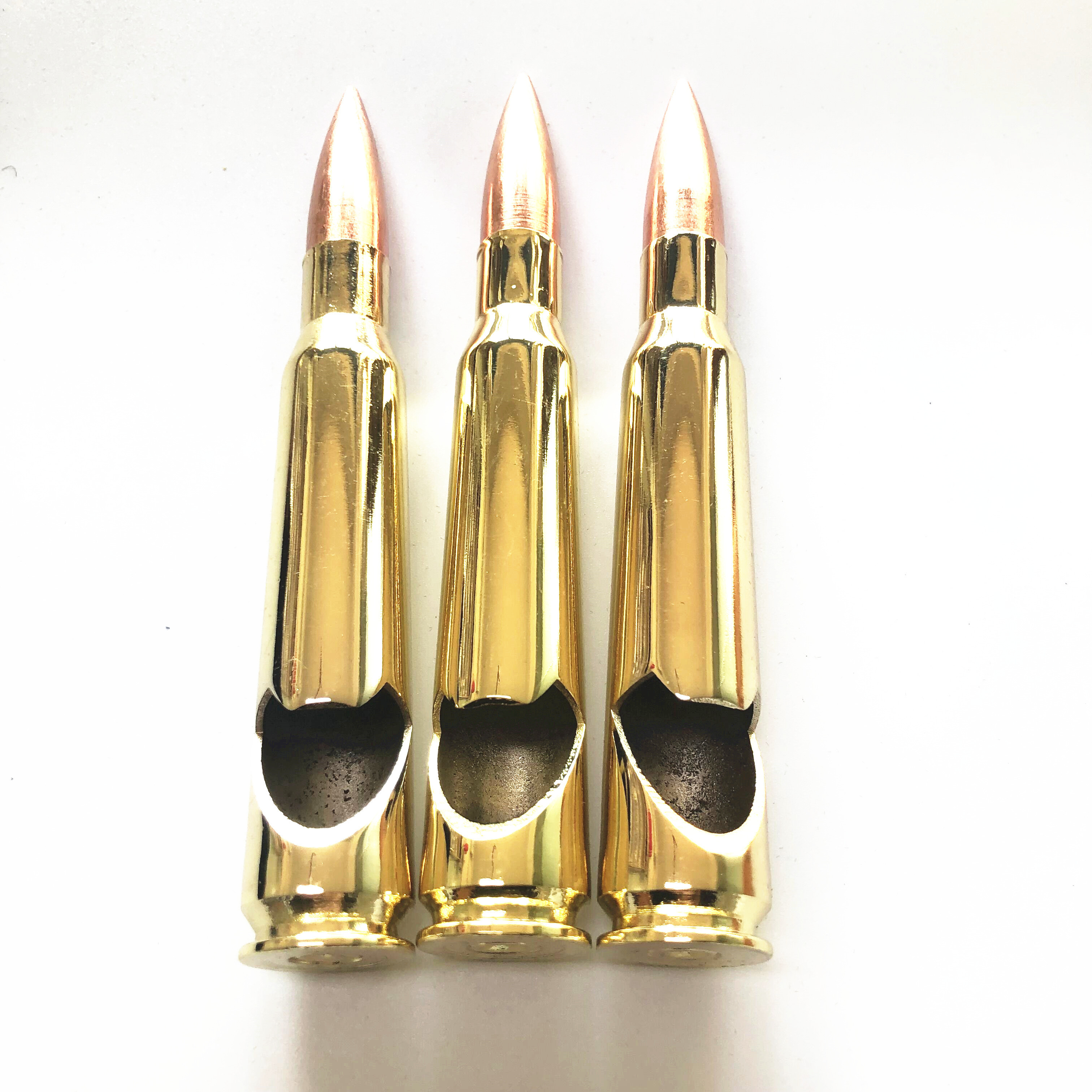 Metal High Gloss Gold Ammunition Drinks Once Fired Real 50 Caliber Bullet Bottle Opener