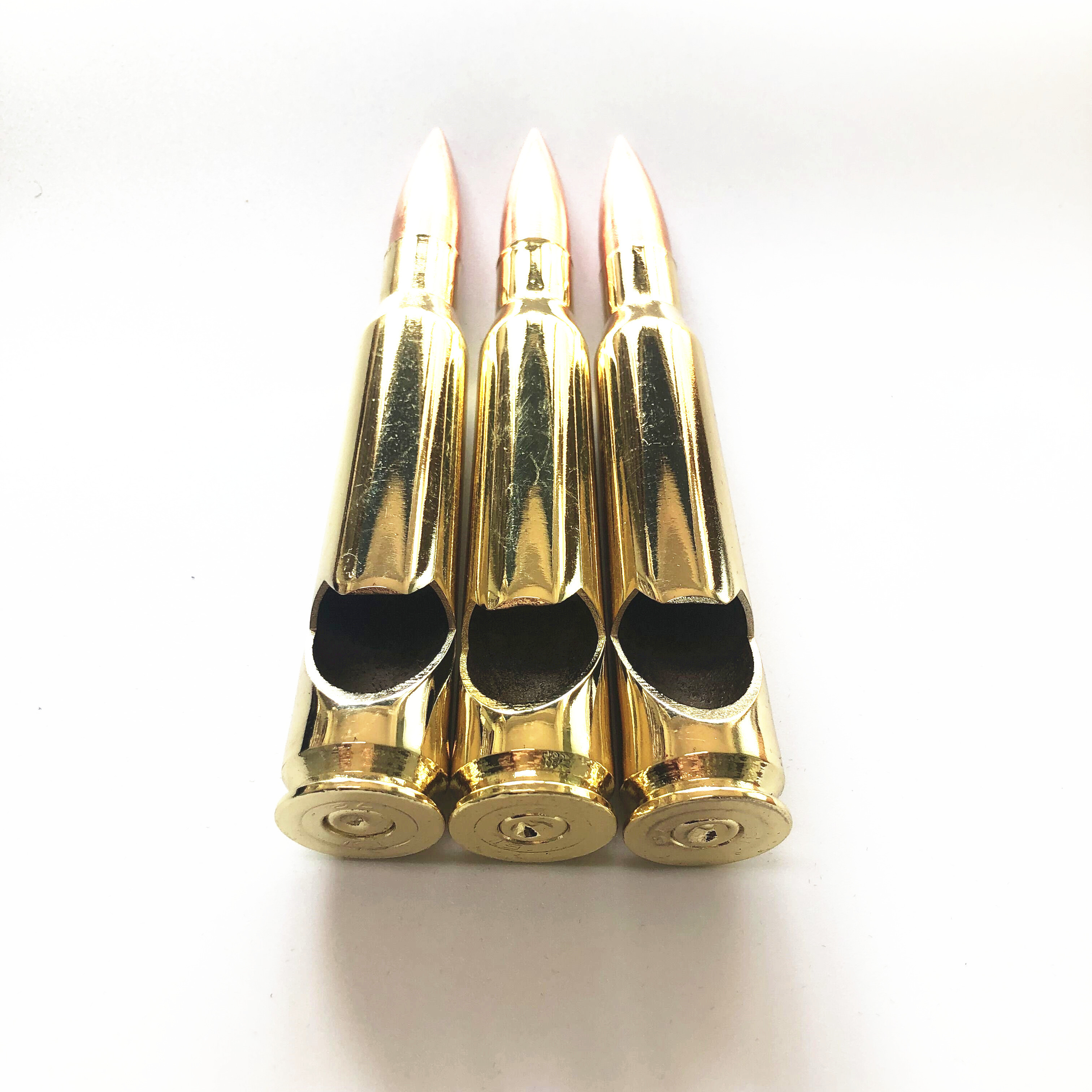 Metal High Gloss Gold Ammunition Drinks Once Fired Real 50 Caliber Bullet Bottle Opener