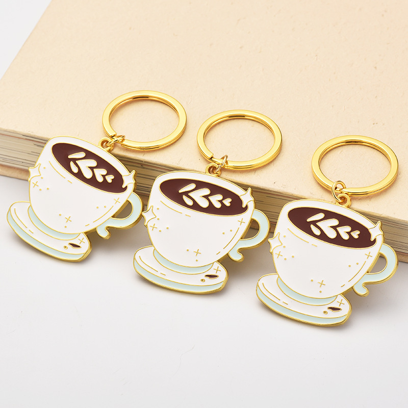 Mini Stanley Cup Stash logo Reflective Coffee Enamel Alloy Keyrings Mini Coffee Key chains Gift Custom Coffee Cup Keychain