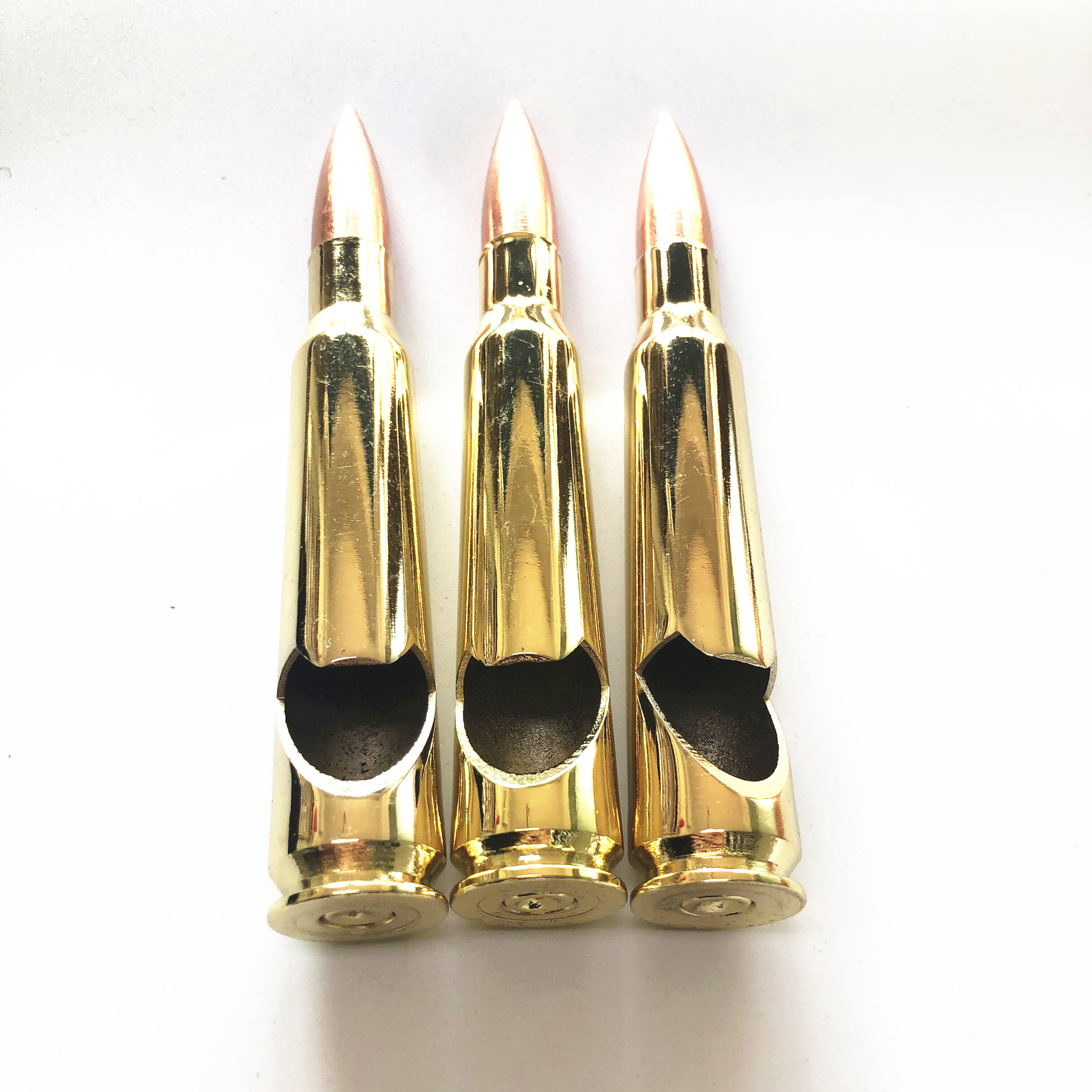 Metal High Gloss Gold Ammunition Drinks Once Fired Real 50 Caliber Bullet Bottle Opener