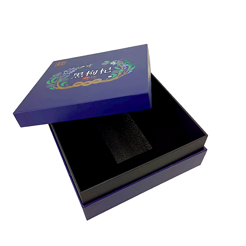 Luxury Custom Logo Dark purple Lid And Base Premium Packaging Box Rigid Cardboard Top And Bottom Gift Box