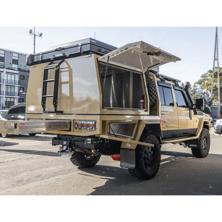 Customized high quality Aluminum Single Dual Cab 4x4 Ute Canopy with Roof Racks lift off vehicle canopy ute canopy  for sale