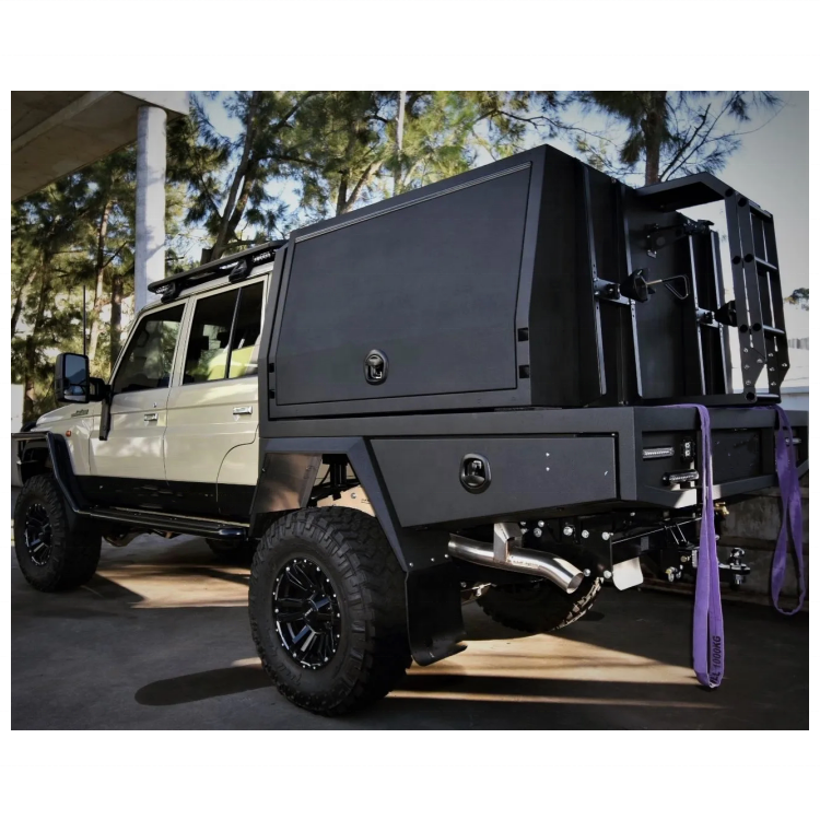 Customized high quality Aluminum Single Dual Cab 4x4 Ute Canopy with Roof Racks lift off vehicle canopy ute canopy  for sale