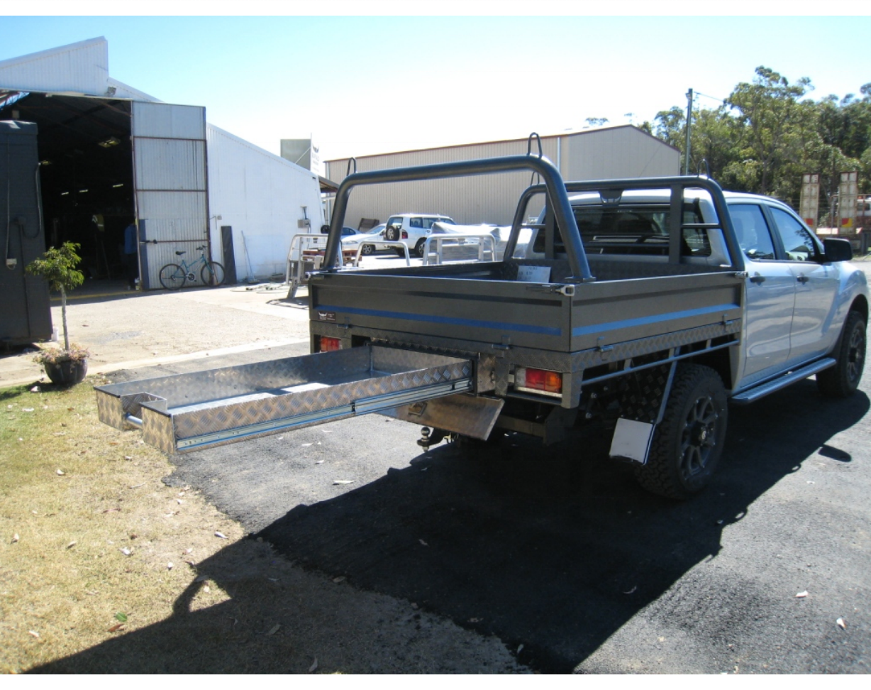 Customized New Ute Canopy Heavy Duty Dual Cab Aluminum Ute Canopy with Dog Box on The Tray UTE aluminum tray For Sale