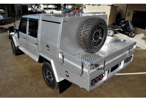 Customized aluminum ute tray camper with side box and mud arch guard for triton/ranger/hilux pickup ute canopy for sale