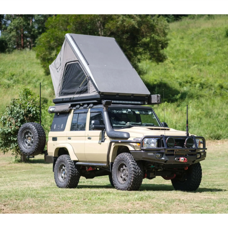 Customized Good Quality Rooftop Car Tent Aluminum Hard Shell Triangle Car Camping Tents lift off vehicle canopies for sale