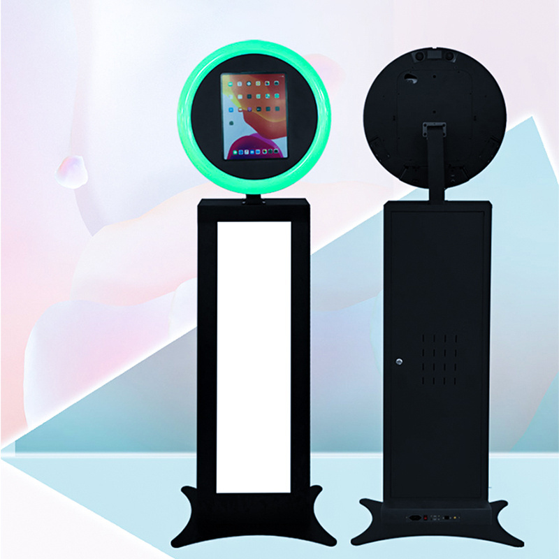 Led Ringlight Social Media Selfie Photobooth Stand Ipad Photo Booth Kiosk For 10.9-12.9