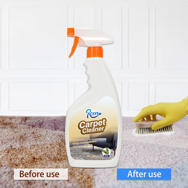 Eco-friendly 500 ml Liquid Deodorizes Removes Stains carpet Dry Cleaning Spray Carpet Cleaner