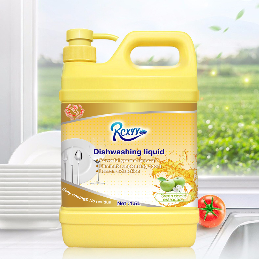 Factory Supplier Powerful Cleaning Product High Quality Eco Friendly Chemical Formula 1.5L  Dishwashing Liquid Soap