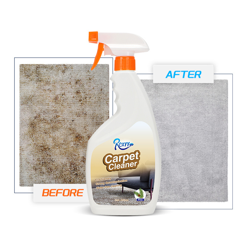 Eco-friendly 500 ml Liquid Deodorizes Removes Stains carpet Dry Cleaning Spray Carpet Cleaner